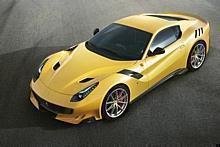 Der Ferrari F12tdf wiegt nur 1415 Kilogramm – leichtes Spiel für 780 PS. Foto: FCA/dpp-AutoReporter